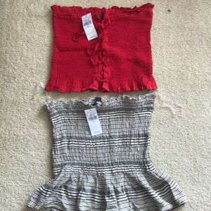 ❌SOLD ❌ NWT American Eagle Ruffled Crop Tube Tops